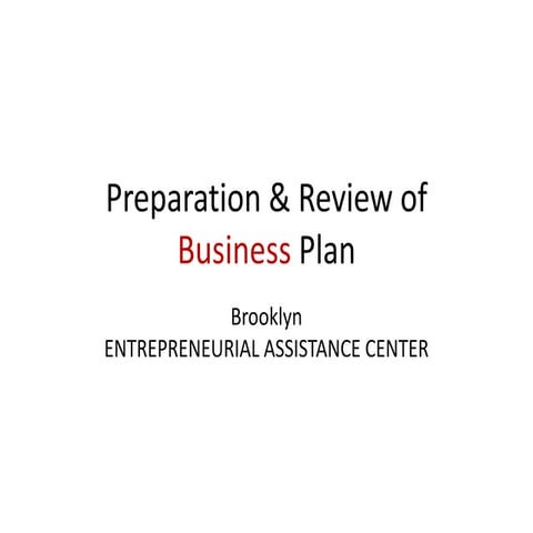 Lesson 2   elements of a business plan
