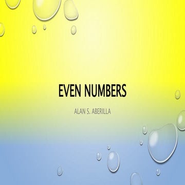 Lesson 2   even numbers