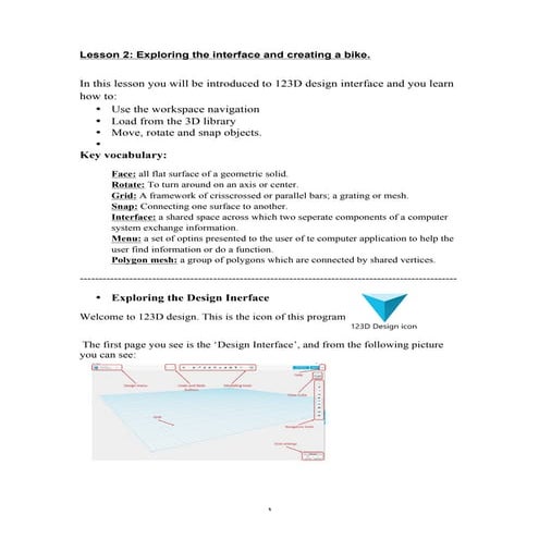 Lesson 2 interface and bike