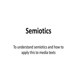 Semiotics
