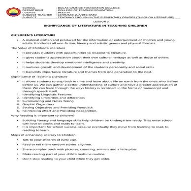 LESSON 2- Significance of literature in teaching children.docx