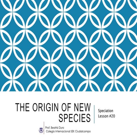 Lesson 20 speciation