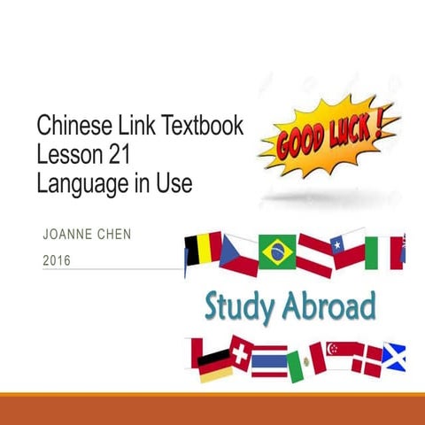 Chinese Link Texztbook Lesson 21 language in use 