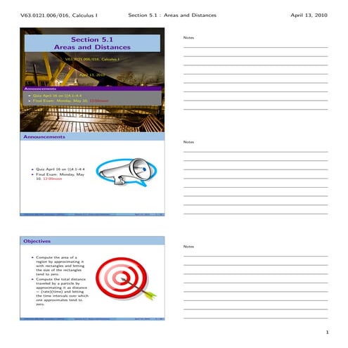 Lesson 22: Areas and Distances (handout)