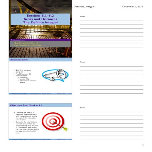 Lesson 24: Areas, Distances, the Integral (Section 041 handout)