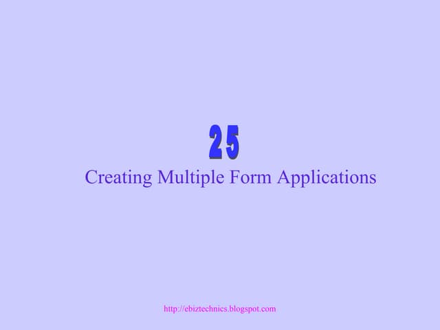 Oracle Forms : Multiple Forms