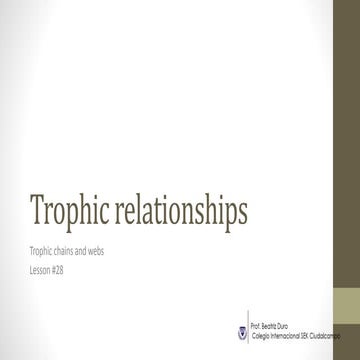 Lesson 28 trophic relationships