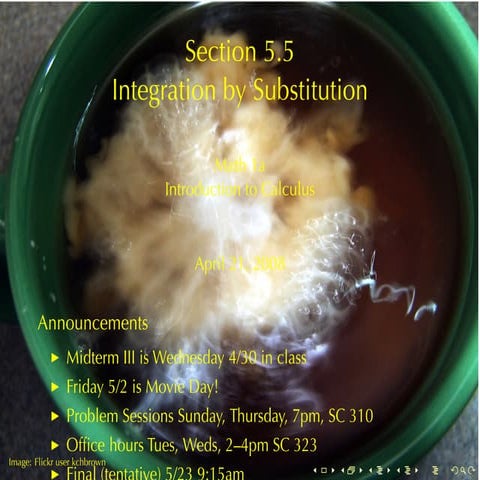 Lesson 29: Integration by Substitution