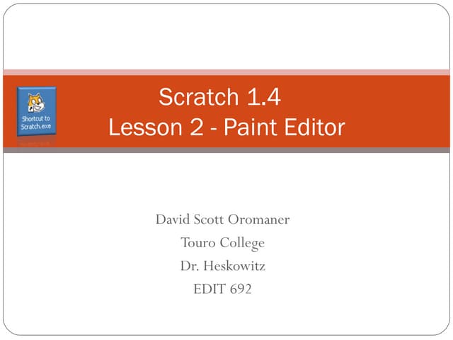Scratch Lesson 2 – Paint Editor