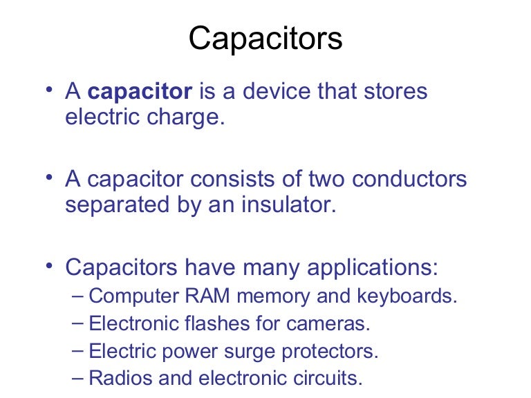 Lesson 2 Capacitors