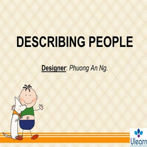 Lesson 2 describing people