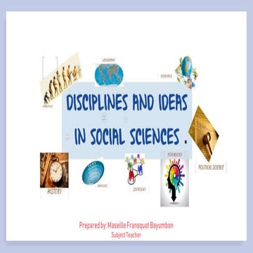 LESSON 2 DISCIPLINE AND IDEAS IN SOCIAL SCIENCE.pptx | Geography | Science