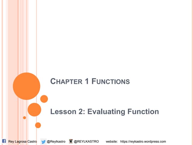 evaluating functions | PPTX