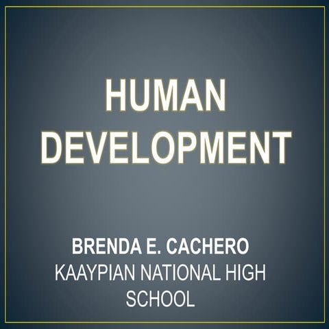 HUMAN DEVELOPMENT AND CHANGES