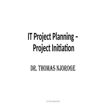 the project initiation phase within IT project planning | PPTX