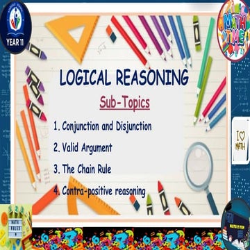 Logical Reasoning for Senior Secondary two | PPTX
