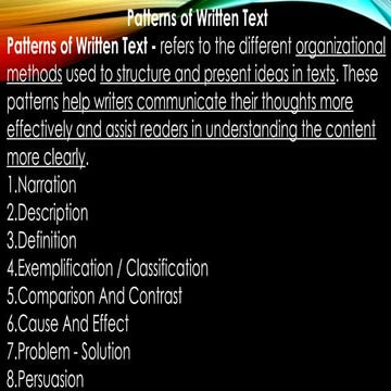 LESSON 2 PATTERNS OF WRITTEN TEXT for reading and writing.pptx