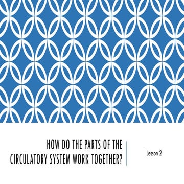 Lesson 2 Circulatory System - Grade 9