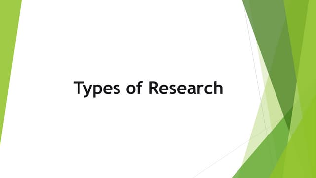 Types of Research