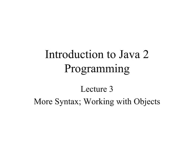 Lesson3 | PPT | Programming Languages | Computing