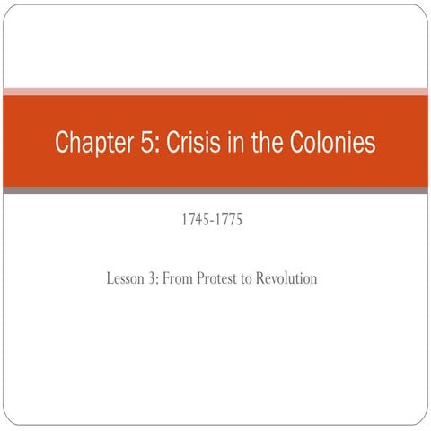 Lesson 3 From Protest to Revolution Power Point