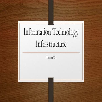 Information technology Infrastructure 