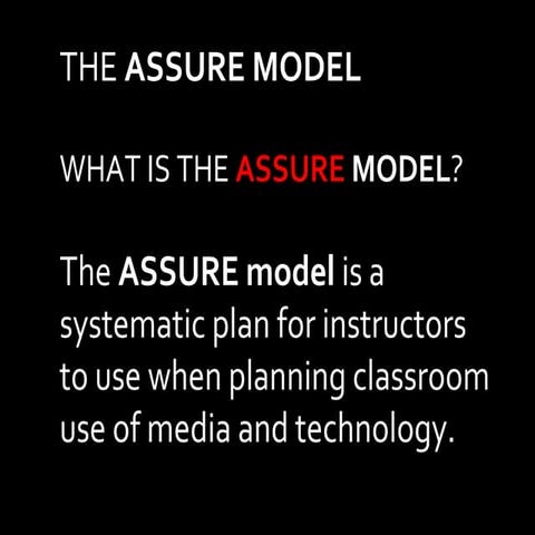 Week 3 - ASSURE Model