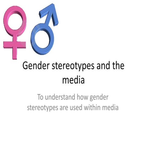 Lesson 3   gender stereotypes and the media
