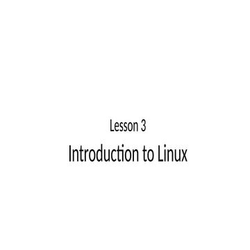 Lesson 3-  Introduction to Linux lesson 3