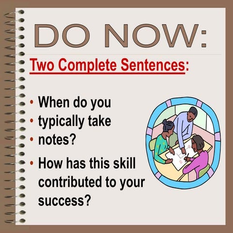 Lesson 3  Note-Taking