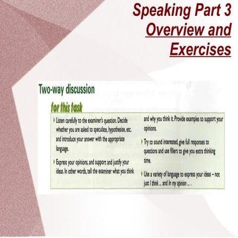 IELTS SPEAKING PART 3