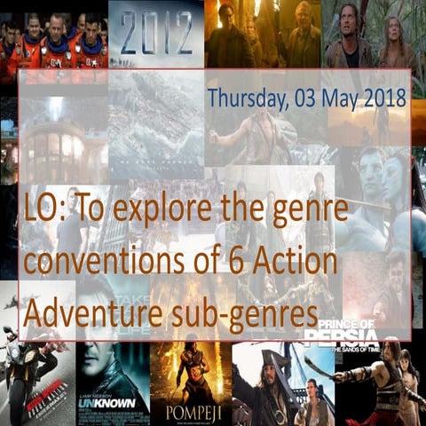 Lesson 3 - Action Adventure Sub genres