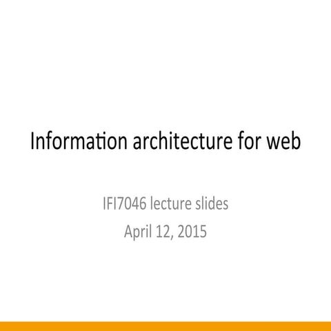 Lesson 3 - IA for web