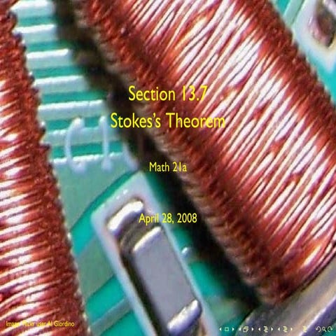 Lesson 30: Stokes's Theorem