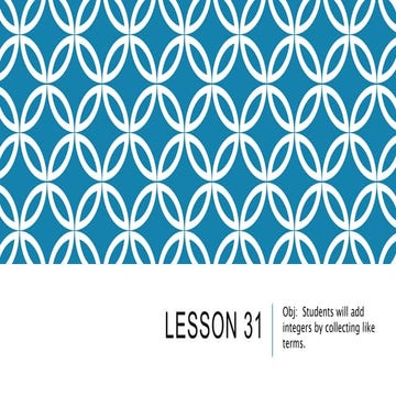 Lesson 31