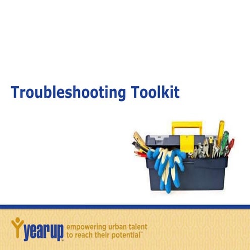 Lesson 32 troubleshooting toolkit