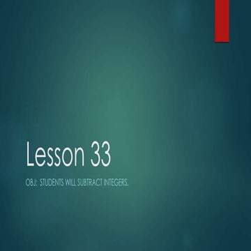 Lesson 33