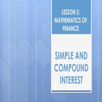 LESSON 3_MATHEMATICS OF FINANCE (Mathematics)