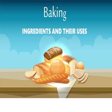 1920-LESSON 3:BAKING INGREDIENT AND THEIR USES