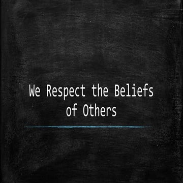 Lesson 3 we respect the beliefs of others