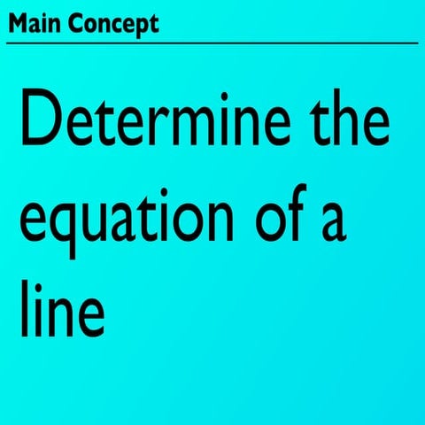 Lesson 3 (write the equation of a line)