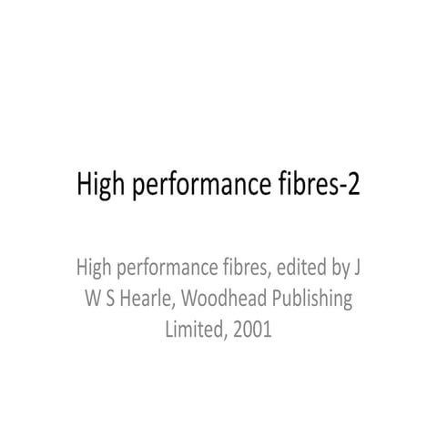 High performance fibres-2