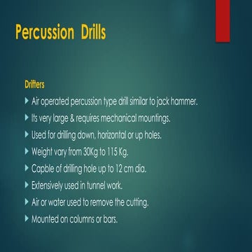 Hydraulic drill jumbos an overview | PPT