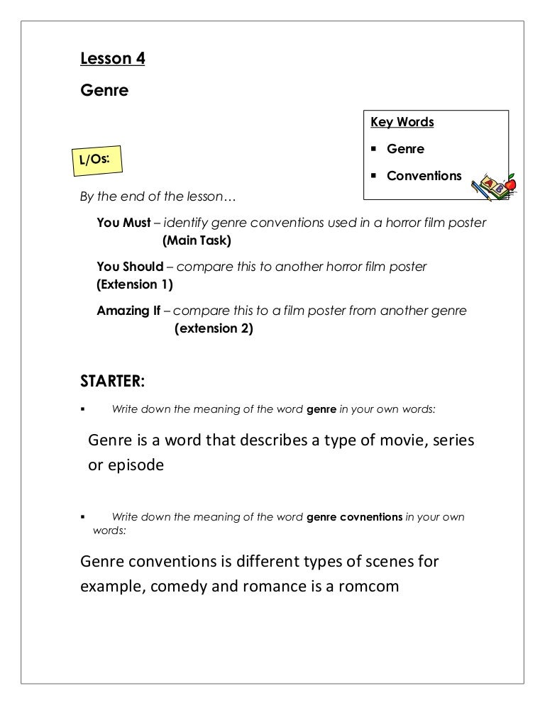 Lesson 4 genre