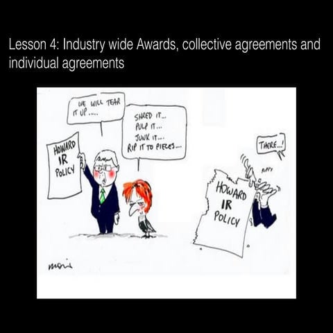 Lesson 4   industry wide awards, collective agreements and individual agreements