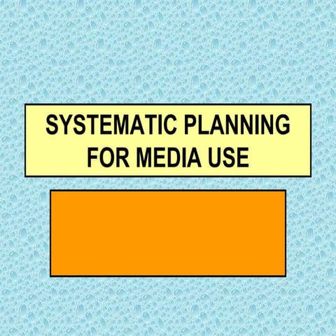 Week 4 - Systematic Media