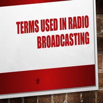 Common broadcast-terms1 | PPS