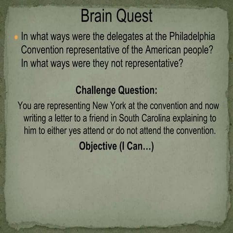 First Debate of Constitutional Convention