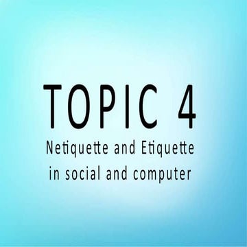 Lesson 4 netiquette | PDF