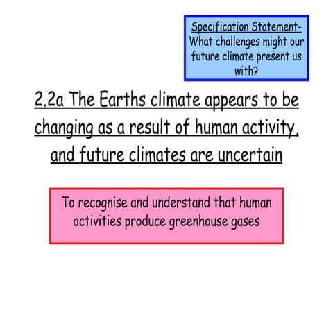 Lesson4greenhousegases climate and change edexcel GCSE Geography B